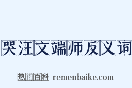 哭汪文端师反义词是什么意思的图片
